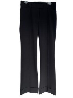 Bedo Size 8 Black Mid-Rise Dress pants Straight Leg with Cuffs